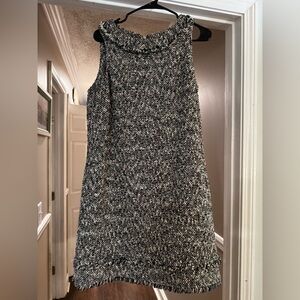 Sara Campbell Black and White Sleeveless Sheath Dress